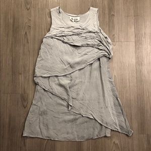 OAK NYC Sleeveless Asymmetric Layer Top